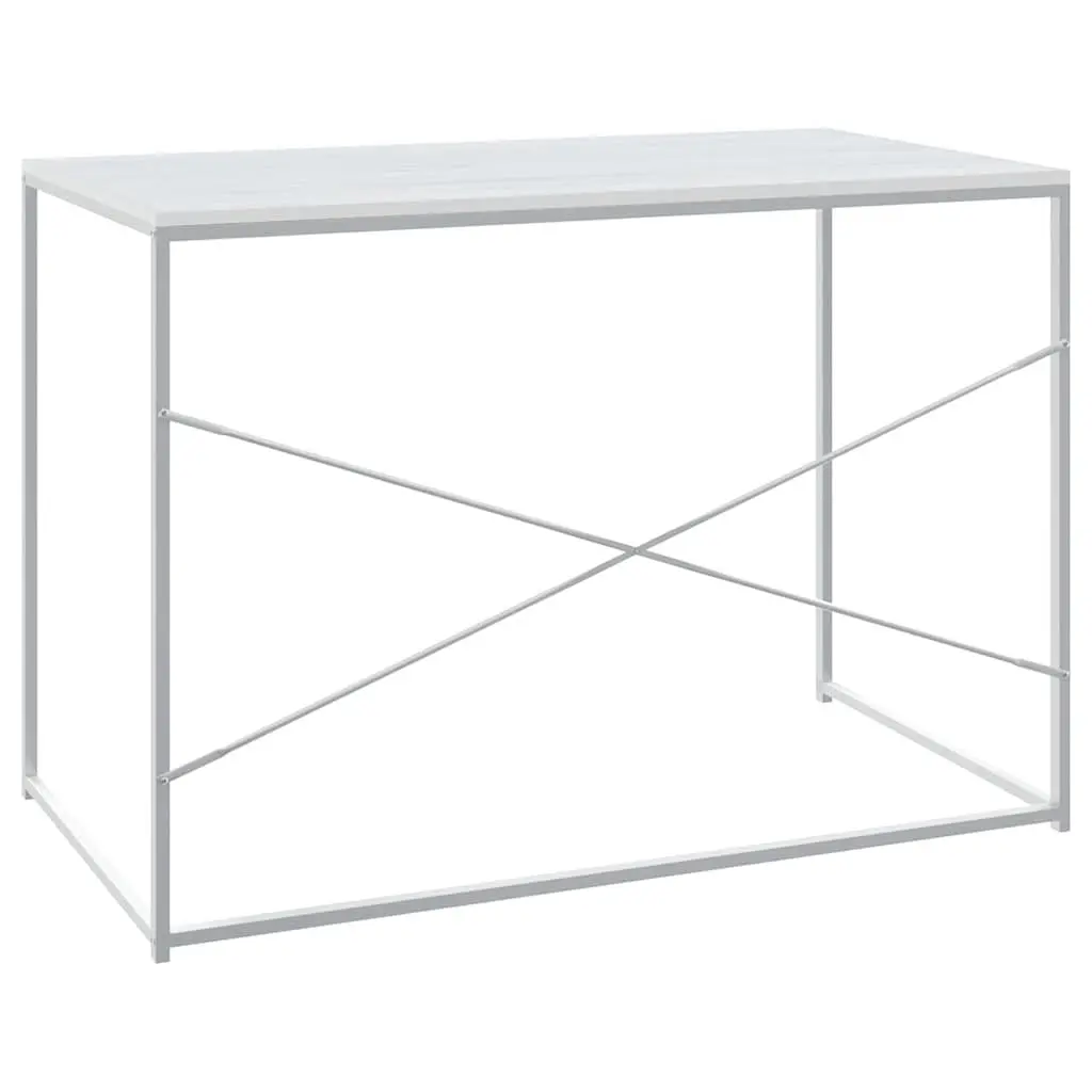 White Computer Desk 110x60x70 cm Engineered Wood
