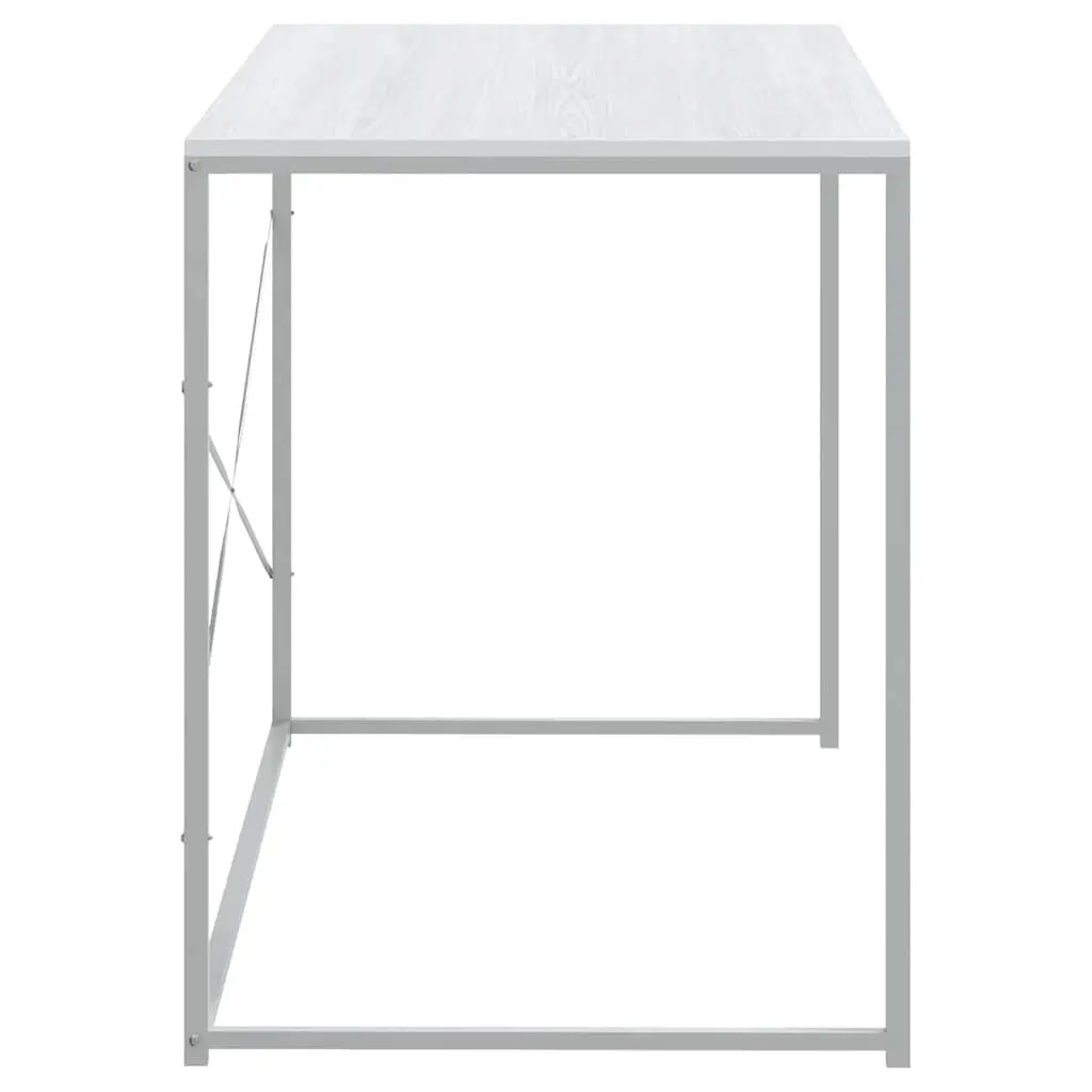 White Computer Desk 110x60x70 cm Engineered Wood