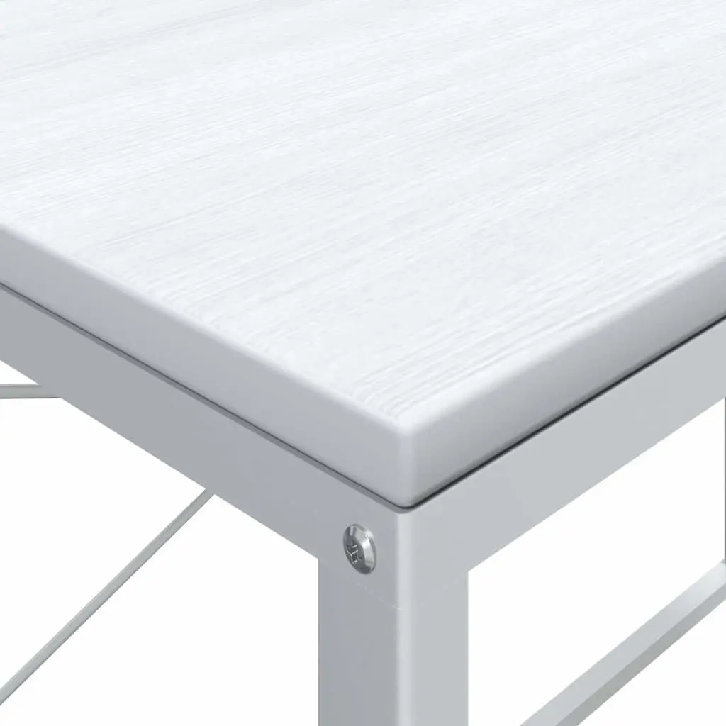 White Computer Desk 110x60x70 cm Engineered Wood