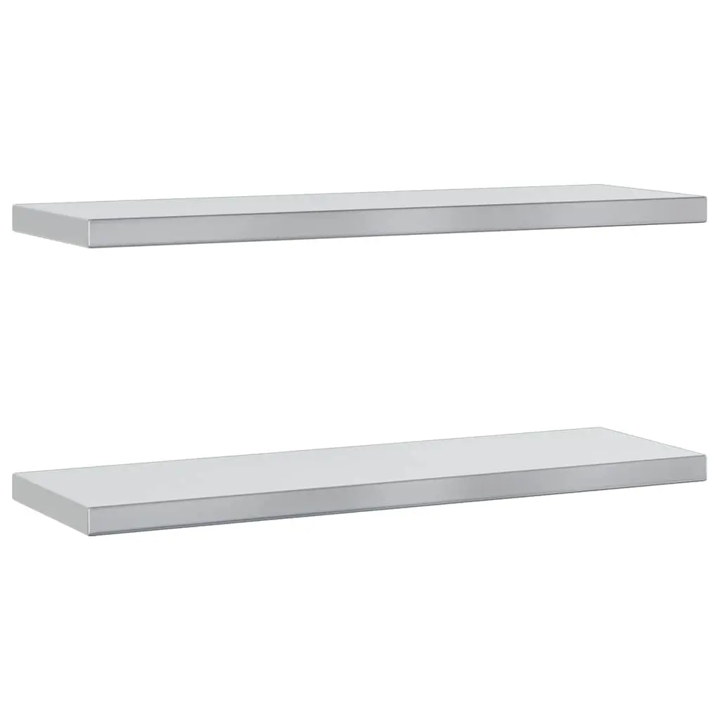 Wall Shelves Silver 75x23.5 cm Stainless Steel Floating Shelf Storage Display Rack