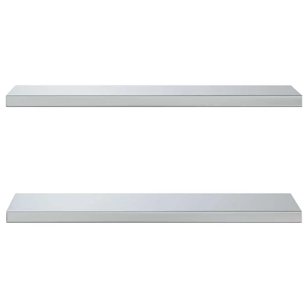 Wall Shelves Silver 75x23.5 cm Stainless Steel Floating Shelf Storage Display Rack