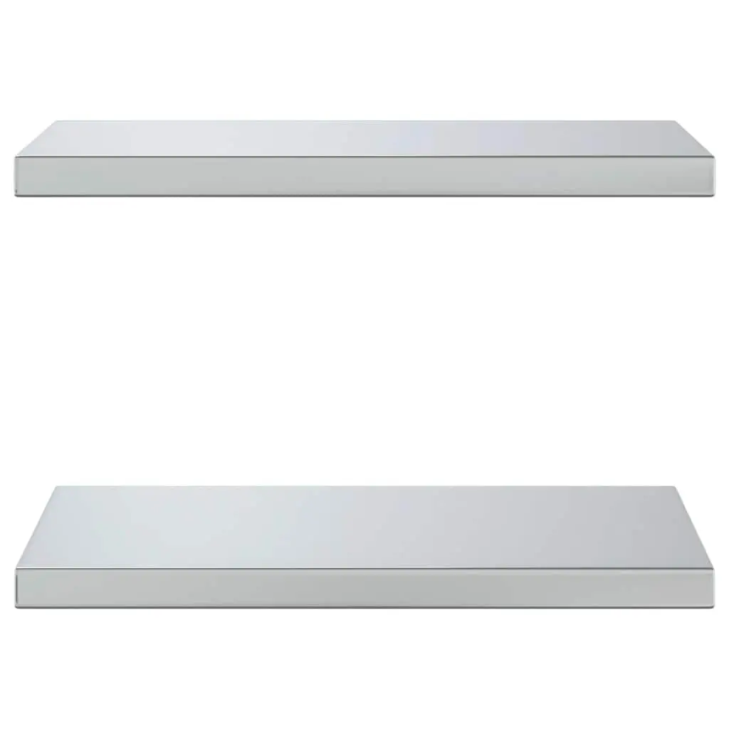Wall Shelves Silver 50x30 cm Stainless Steel Floating Shelf Storage Display