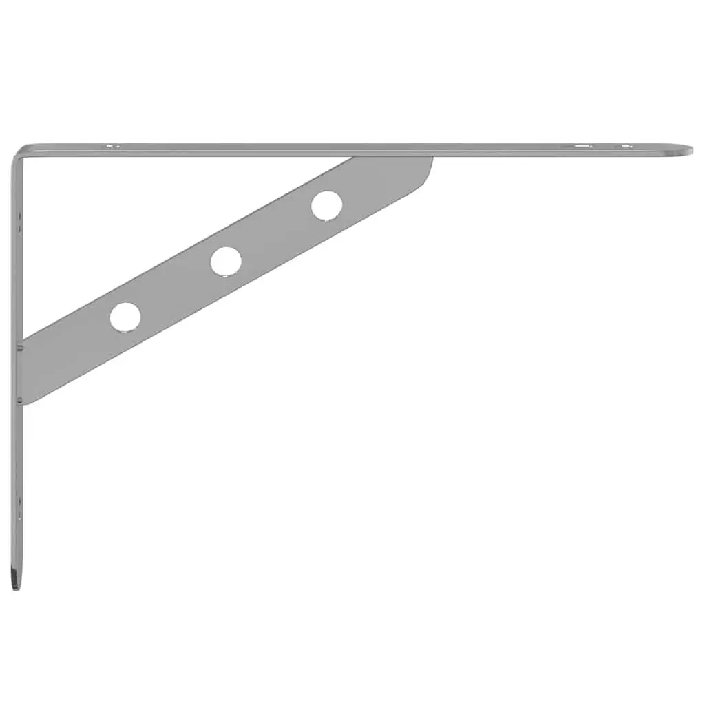 Shelf Brackets Stainless Steel Wall Mount 23.5 x 2.5 x 15.5 cm 4 Piece