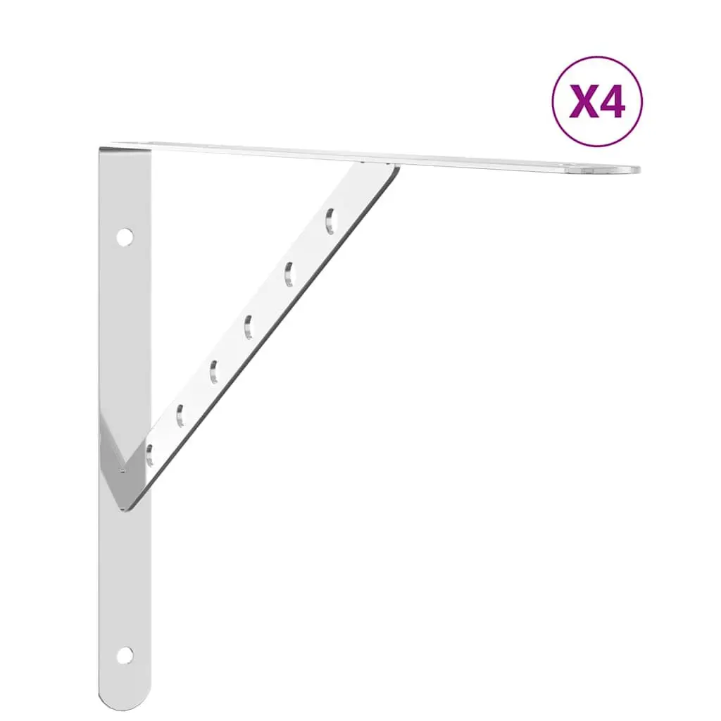 Shelf Brackets Stainless Steel Wall Mount Support 40 x 2.5 x 25 cm Home Storage