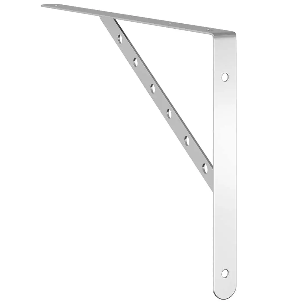 Shelf Brackets Stainless Steel Wall Mount Support 40 x 2.5 x 25 cm Home Storage
