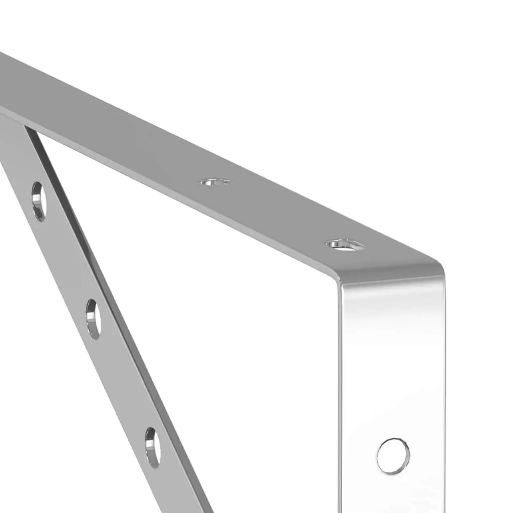 Shelf Brackets Stainless Steel Wall Mount Support 40 x 2.5 x 25 cm Home Storage