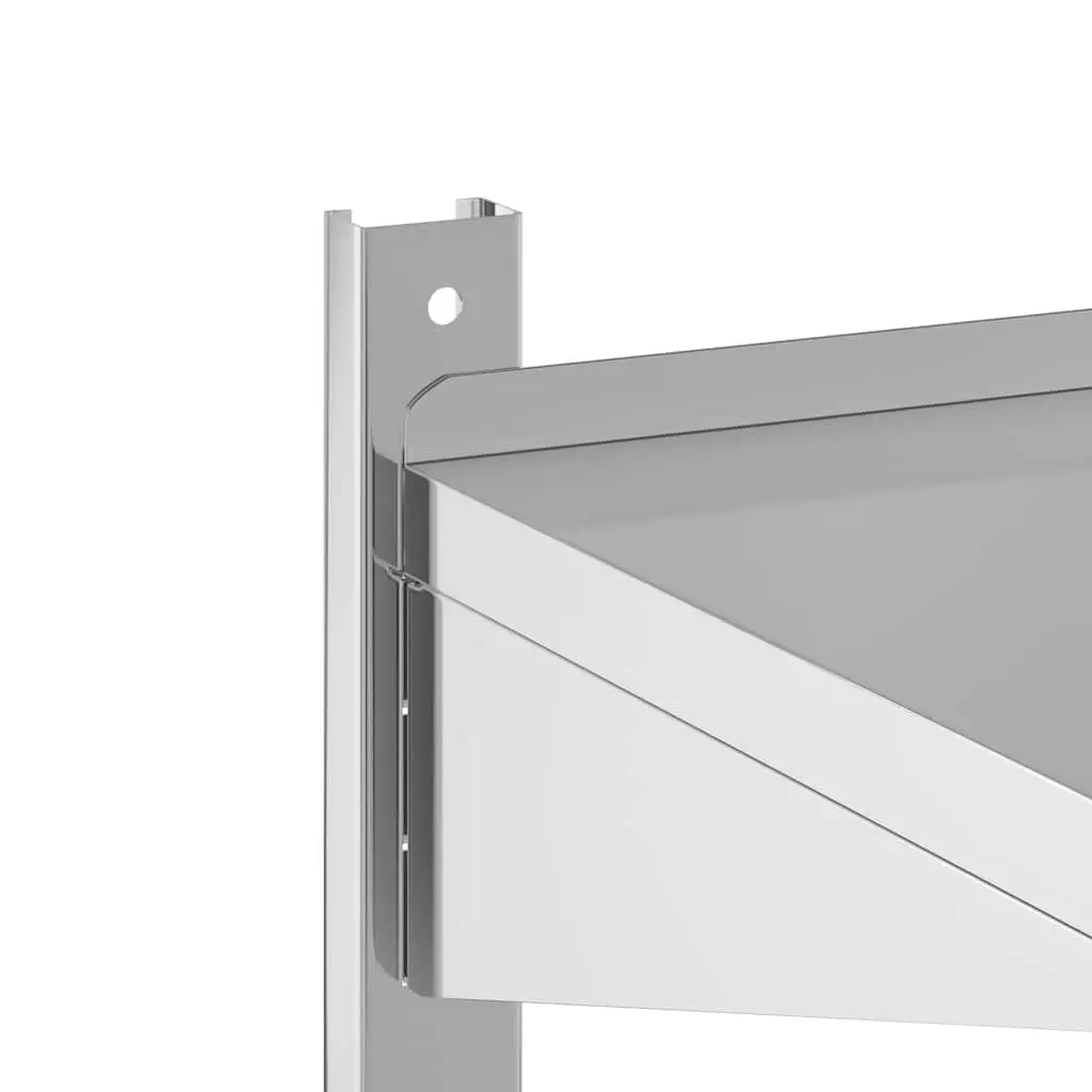 2-Tier Stainless Steel Wall Shelf for Home Organizing