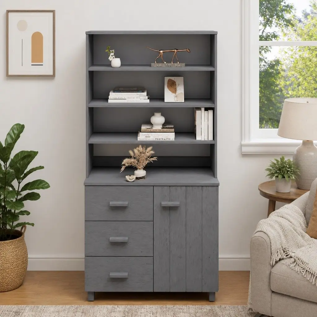 Wooden Highboard Sideboard Storage Cabinet