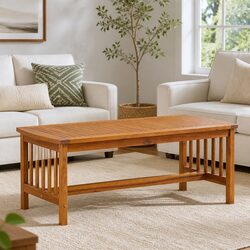 Solid Acacia Wood Coffee Table 102x50x43cm