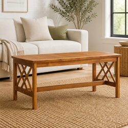 Acacia Wood Coffee Table for Cozy Living Spaces