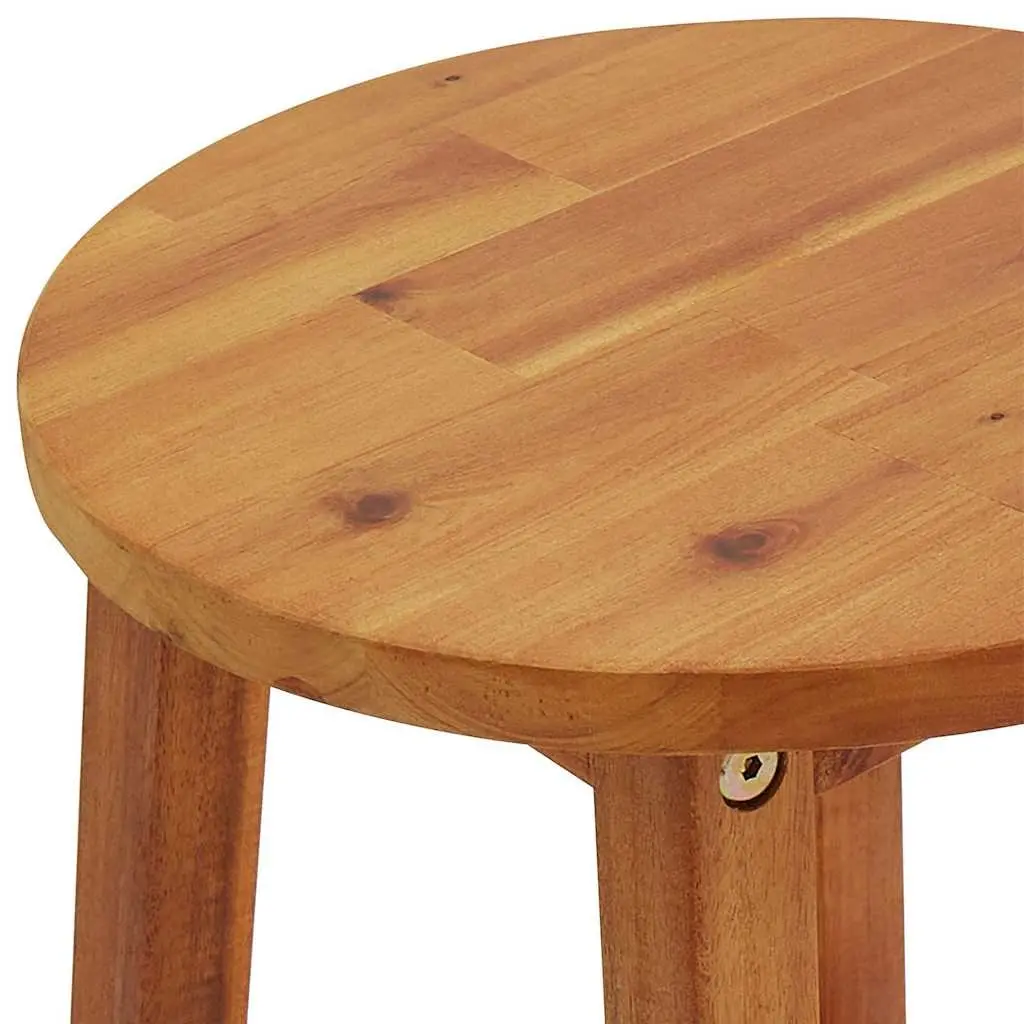 Outdoor Garden Seating Bar Stools 6 Piece Solid Acacia Wood Brown with Footrest