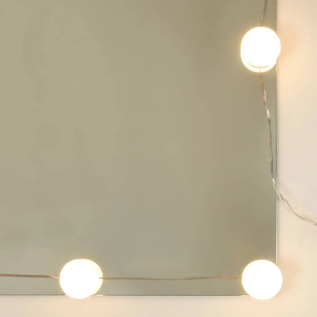 White Dressing Table Set with LED Mirror