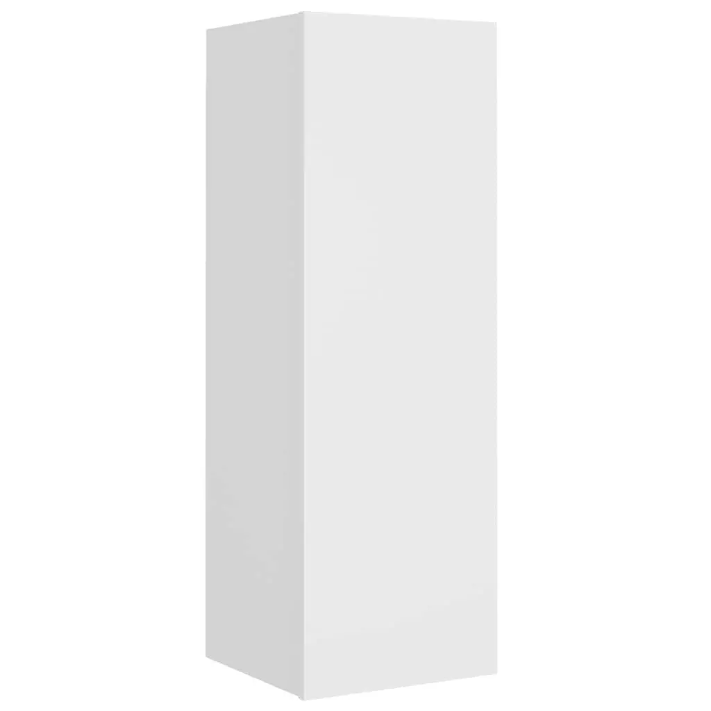 White Wall-Mounted TV Cabinet Set with Easy Care