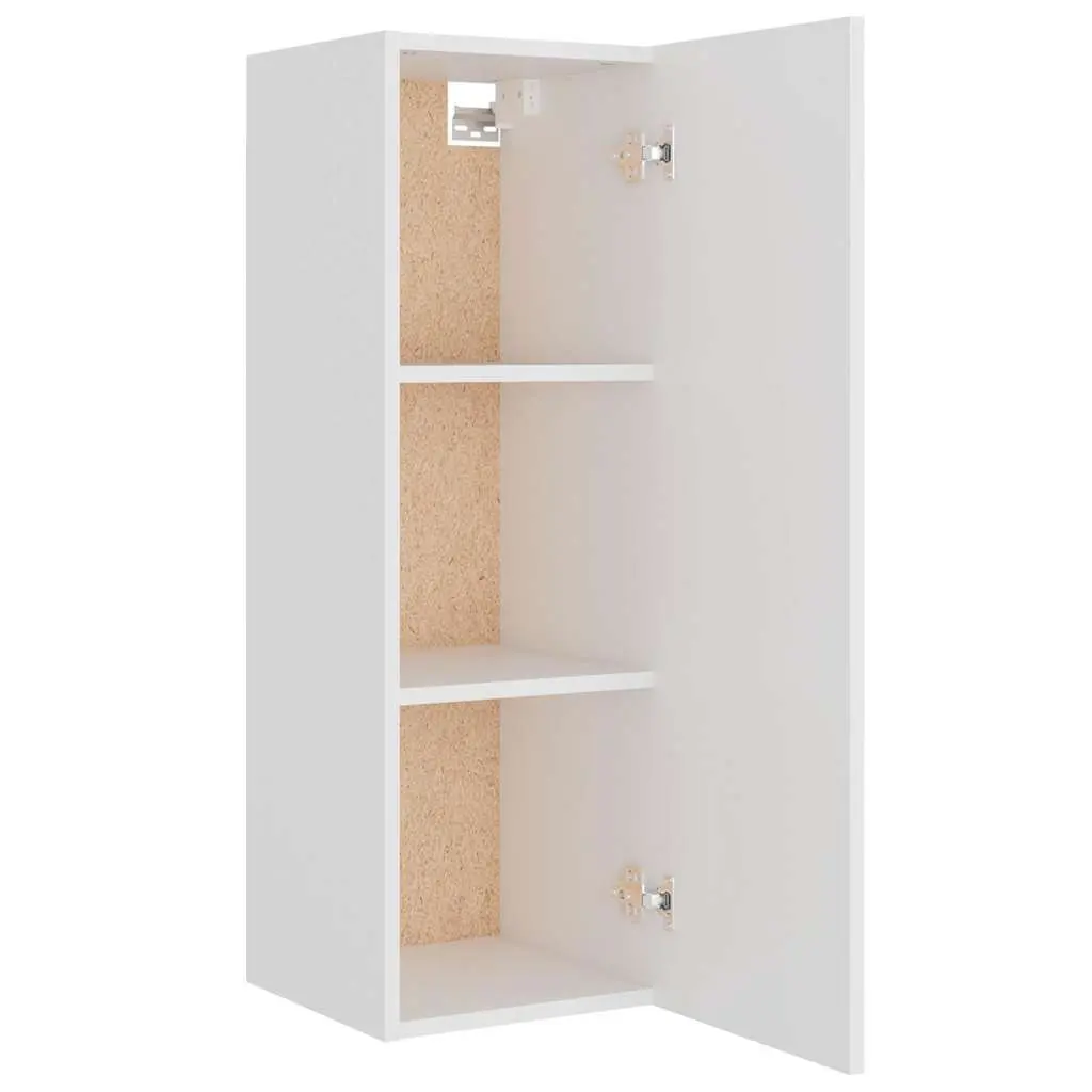 White Wall-Mounted TV Cabinet Set with Easy Care