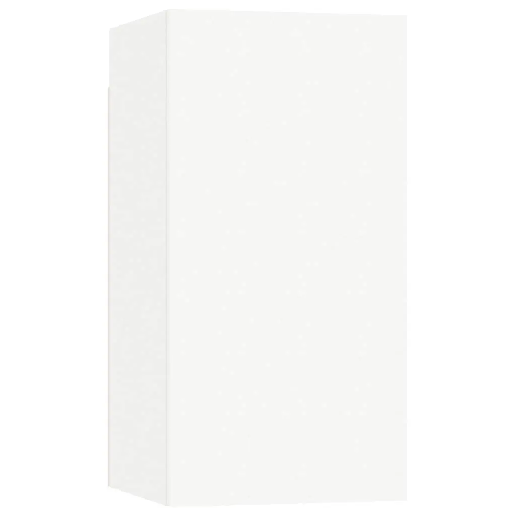 6 Piece Engineered Wood Storage Unit Wall-Mounted TV Cabinet Set White Finish