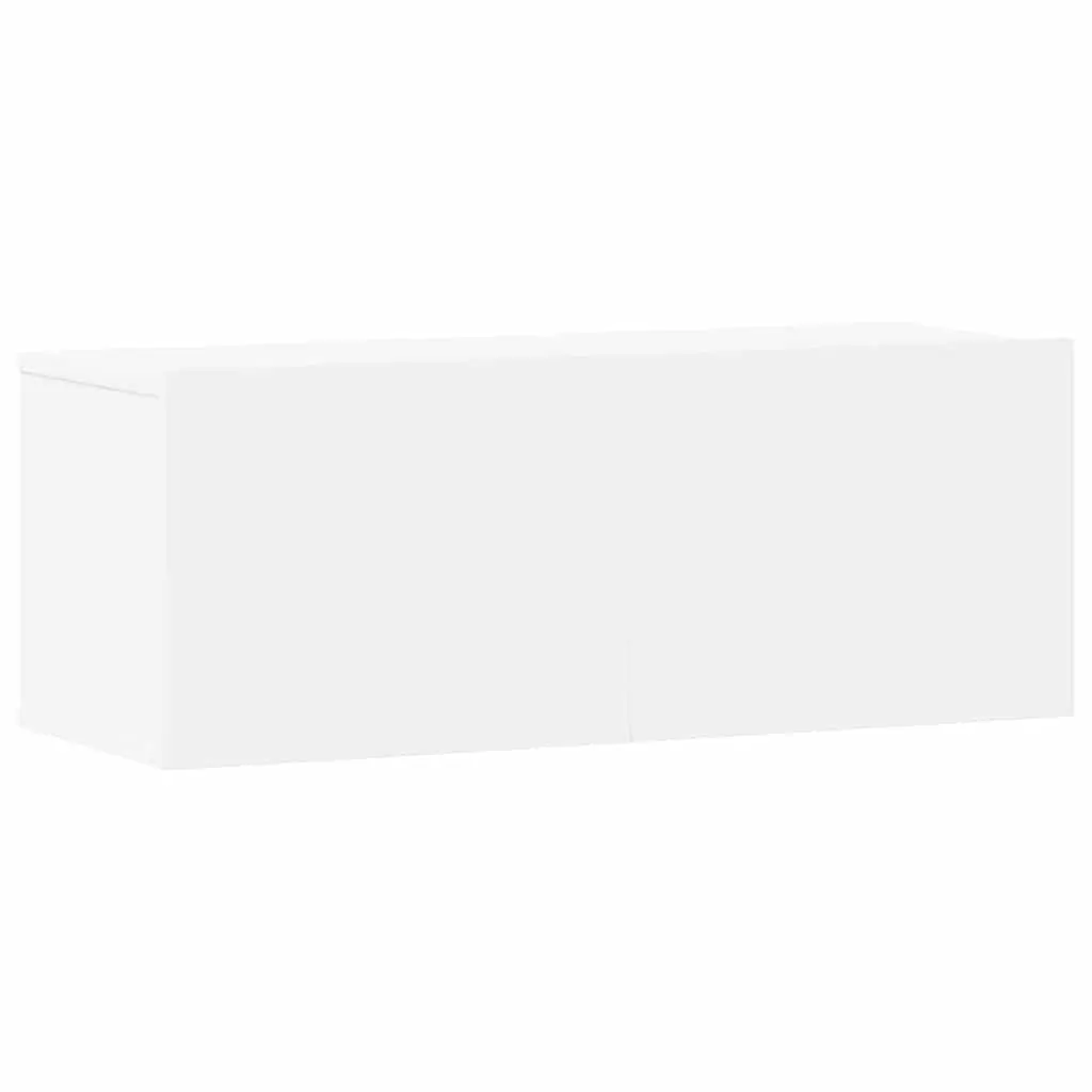 3 Piece Wall-Mounted White TV Cabinet Set for Living Space