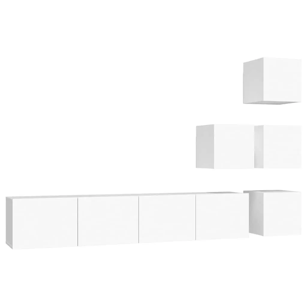 Floating Storage Unit in White Engineered Wood