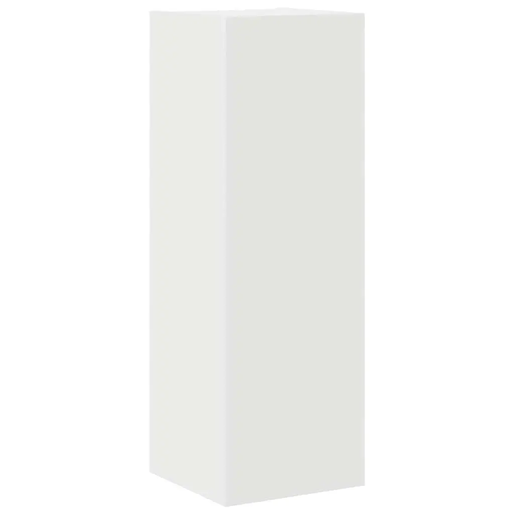 4 Piece White Wall-Mounted TV Cabinet Set Engineered Wood Storage Unit