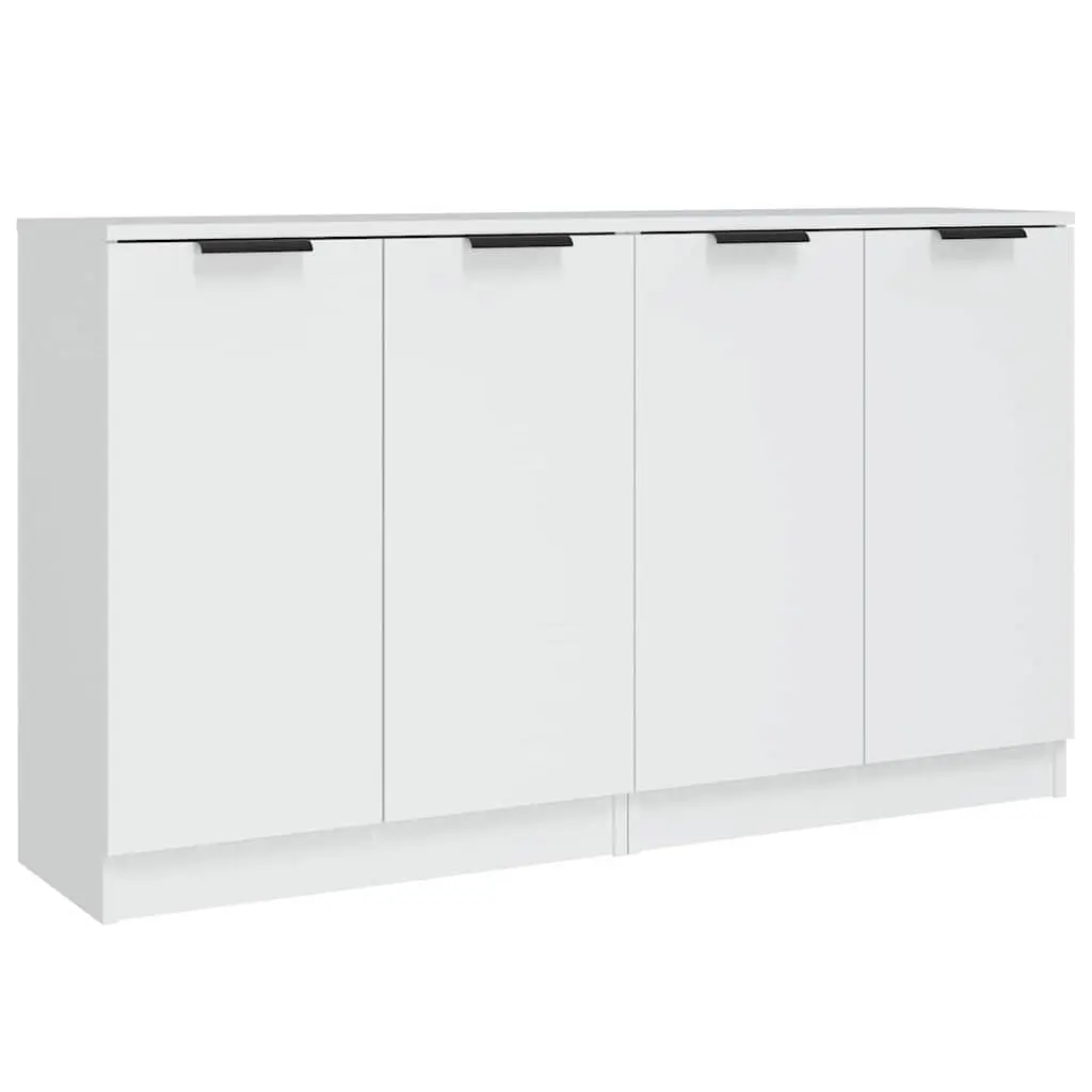 White Sideboards Storage Cabinet Set