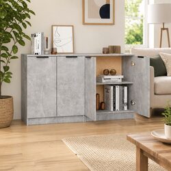 Warm Grey Sideboard Cabinet Set of 2