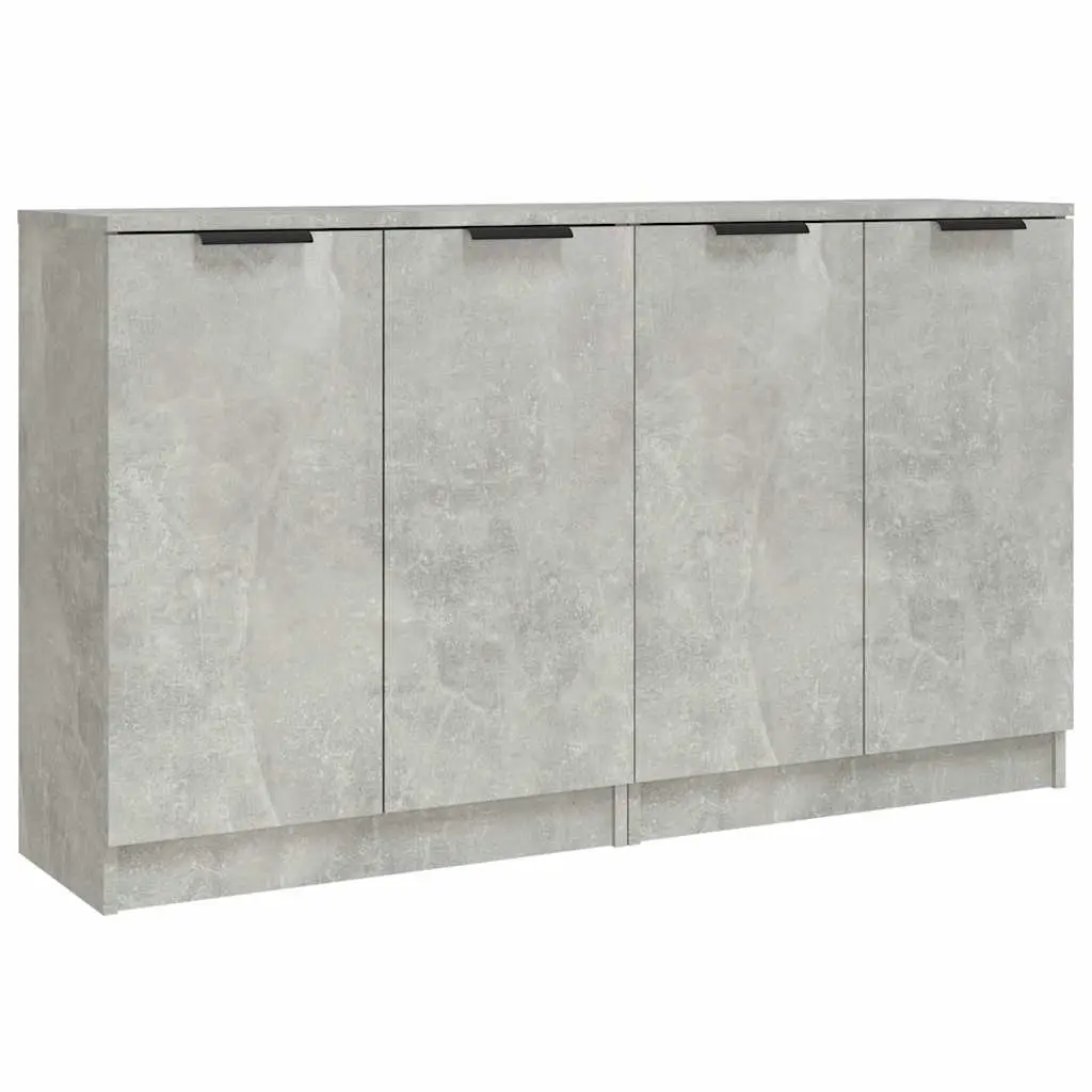 Sideboard Cabinet Grey 60x30x70 cm Storage Furniture Engineered Wood Set of 2