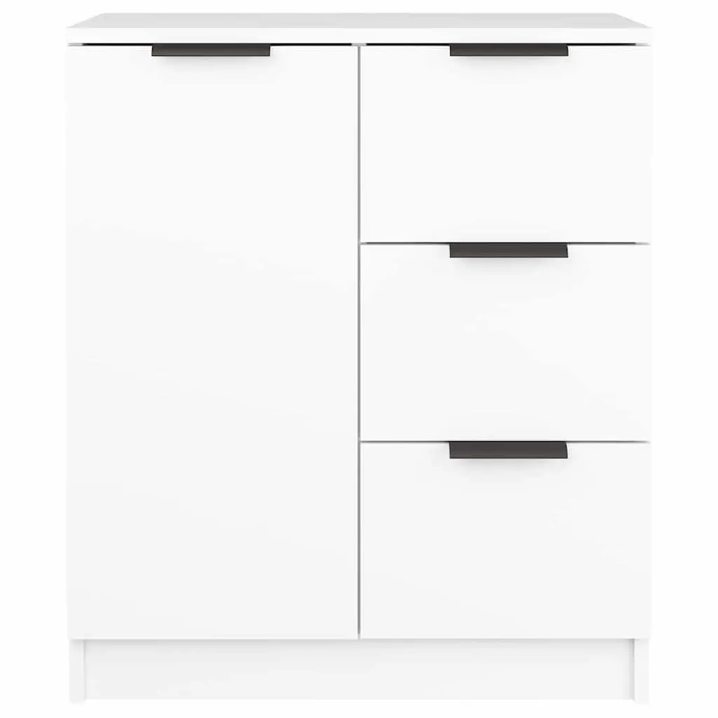 Sideboard Cabinet White Engineered Wood 60W x 30D x 70H cm Storage Furniture