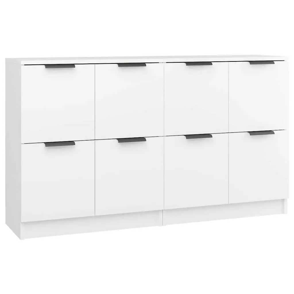 Sideboards White 60x30x70 cm Engineered Wood Storage Cabinet Furniture 2 pcs