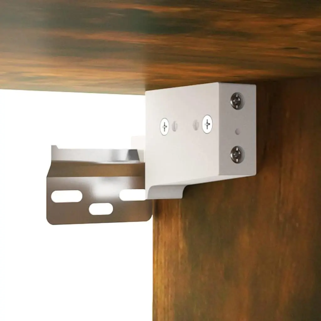 Wall Cabinets Smoked Oak 102 x 30 x 20 cm Engineered Wood Floating Shelves Storage 2 Piece