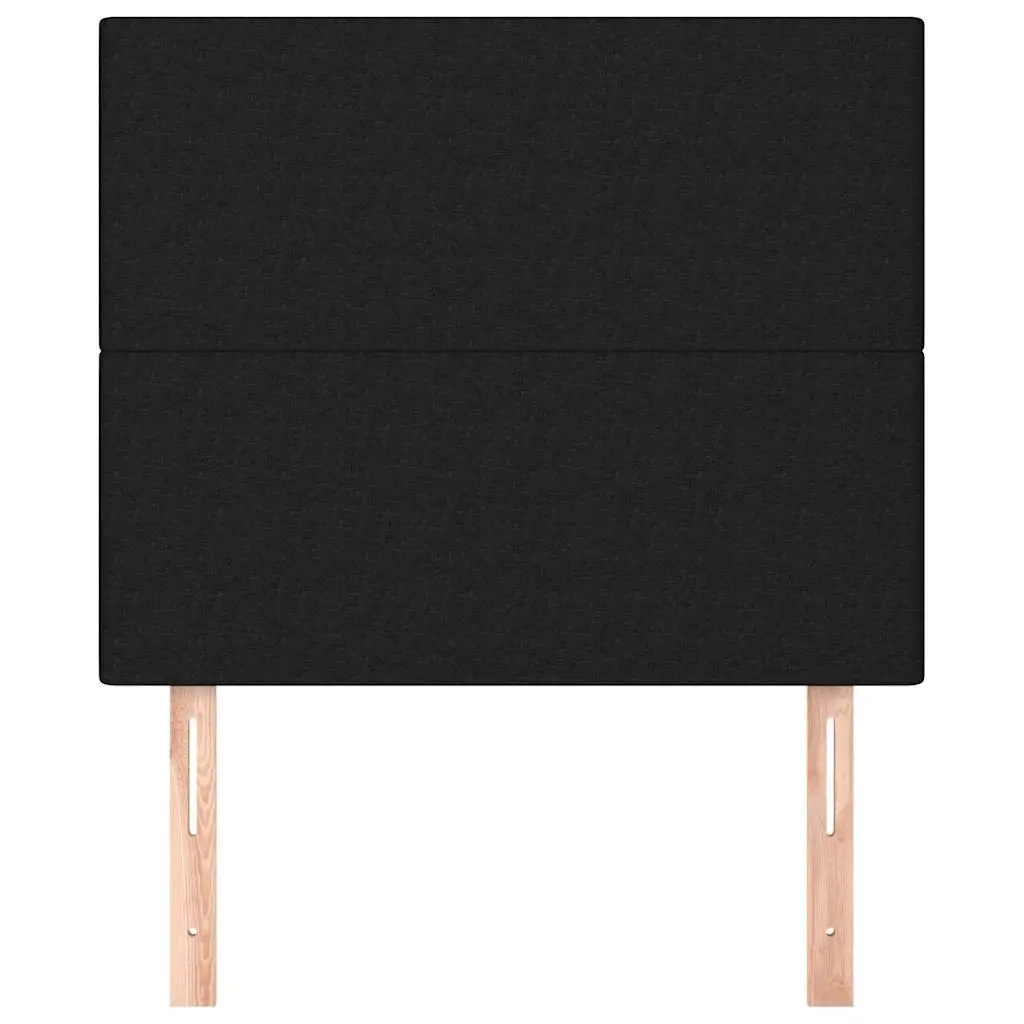 Black Fabric Headboard with Adjustable Height