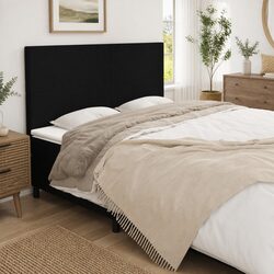 Elegant Black Fabric Headboard with Adjustable Height