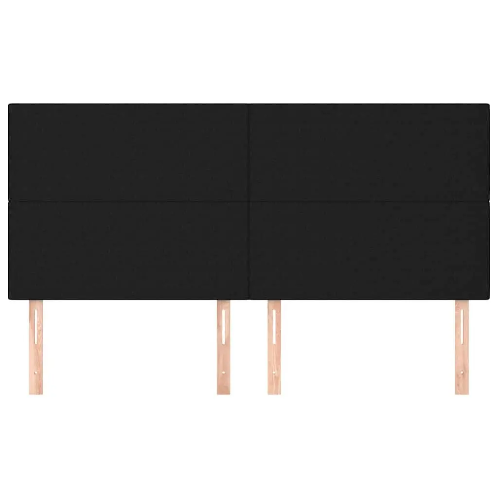 Black Fabric Headboard with Adjustable Height