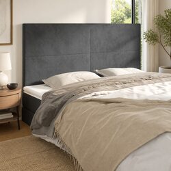 Stylish Grey Velvet Headboard 160cm for Your Bedroom