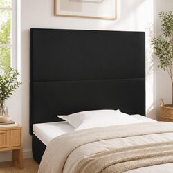 Elegant Black Faux Leather Headboard for Bedroom