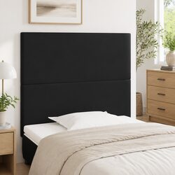Black Faux Leather Adjustable Height Headboard 100cm