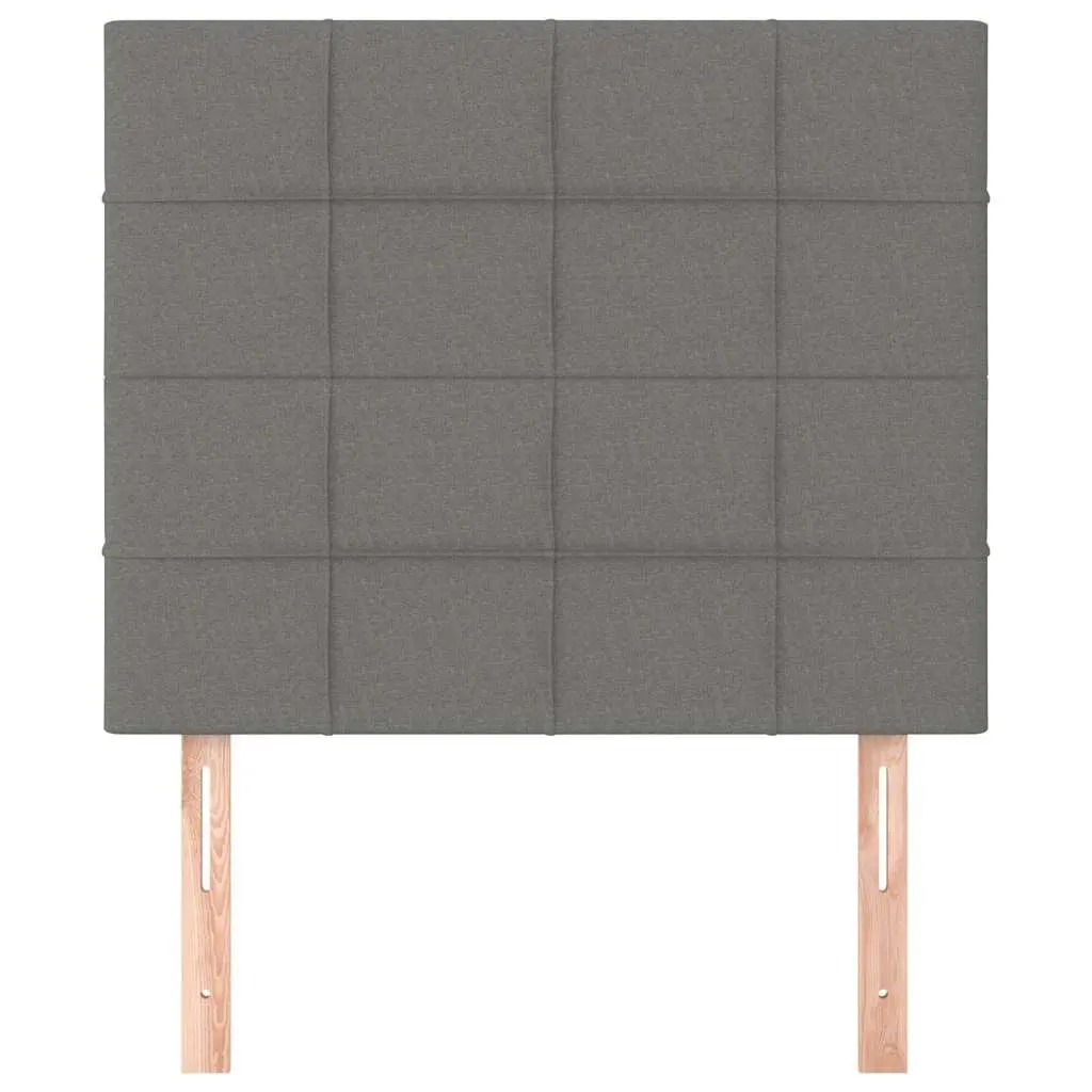 Dark Grey Adjustable Fabric Headboard 100x5x118/128 cm