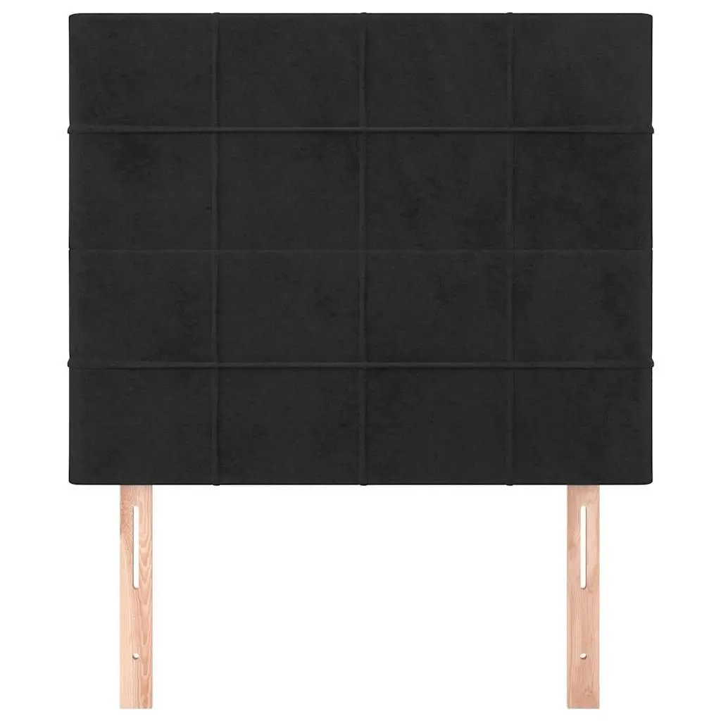 Black Velvet Adjustable Height Headboard for Beds