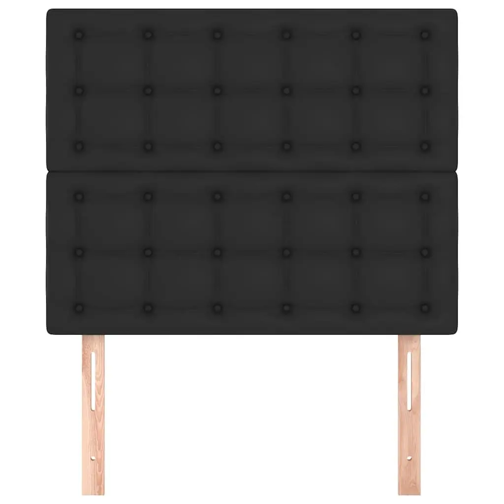 Adjustable Black Faux Leather Headboard for Bedrooms