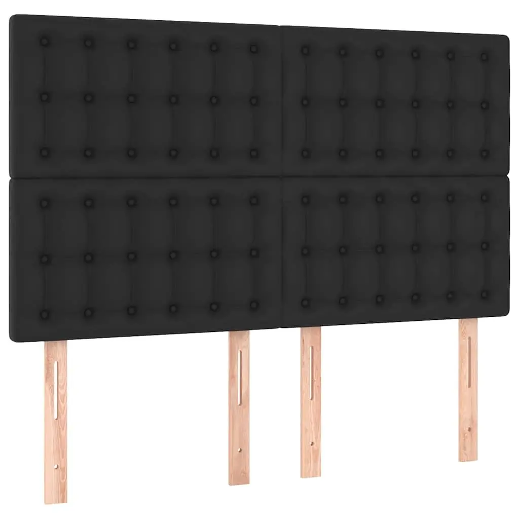 Headboard Black Faux Leather Adjustable Height Back Support Furniture