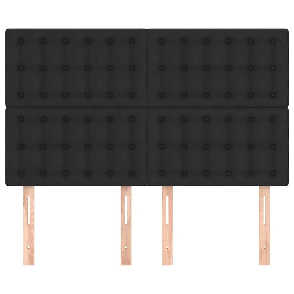 Headboard Black Faux Leather Adjustable Height Back Support Furniture