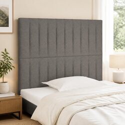 Stylish Dark Grey Fabric Headboard for Cozy Bedrooms