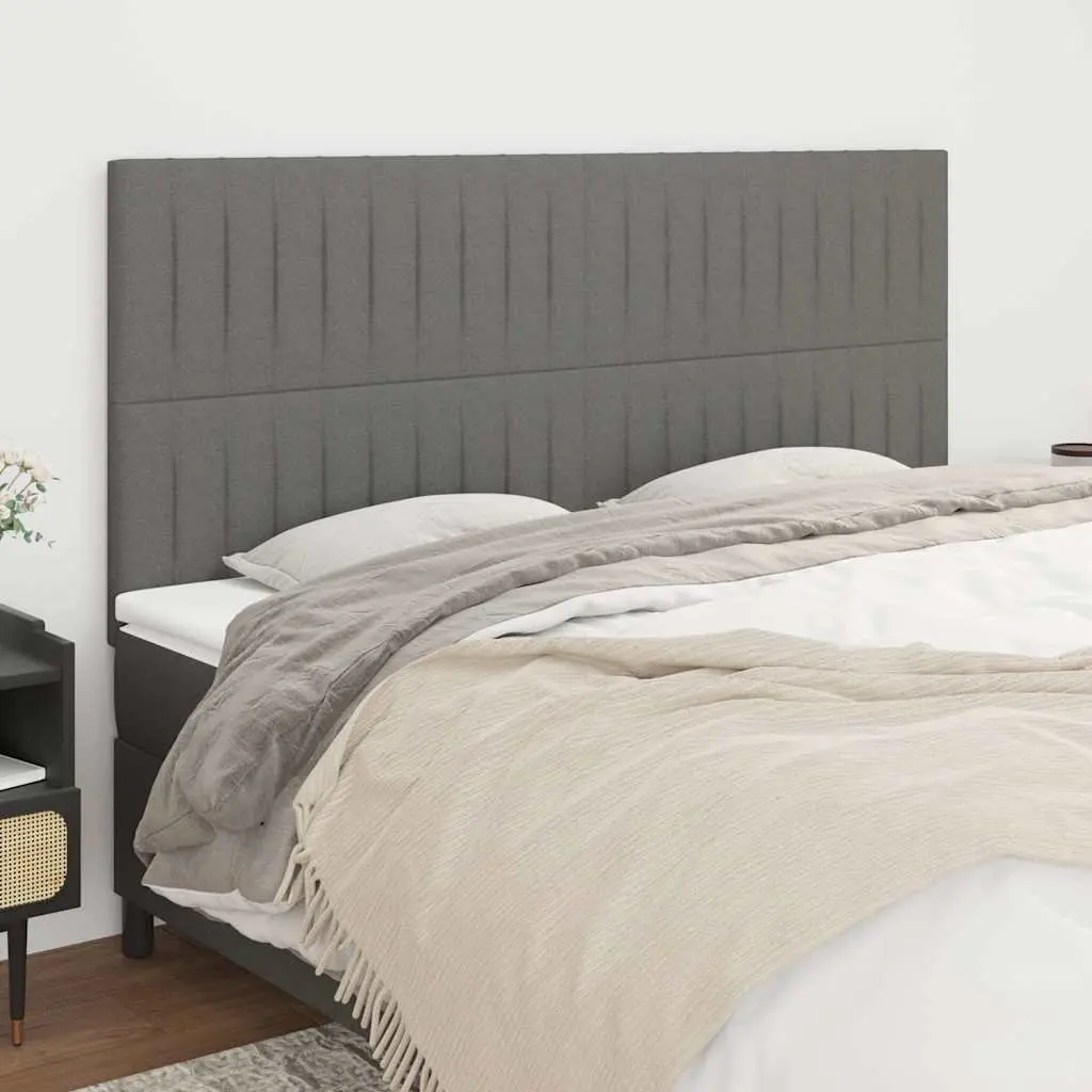 Headboard Dark Grey 160x5x118128 cm Fabric Bed Back Support