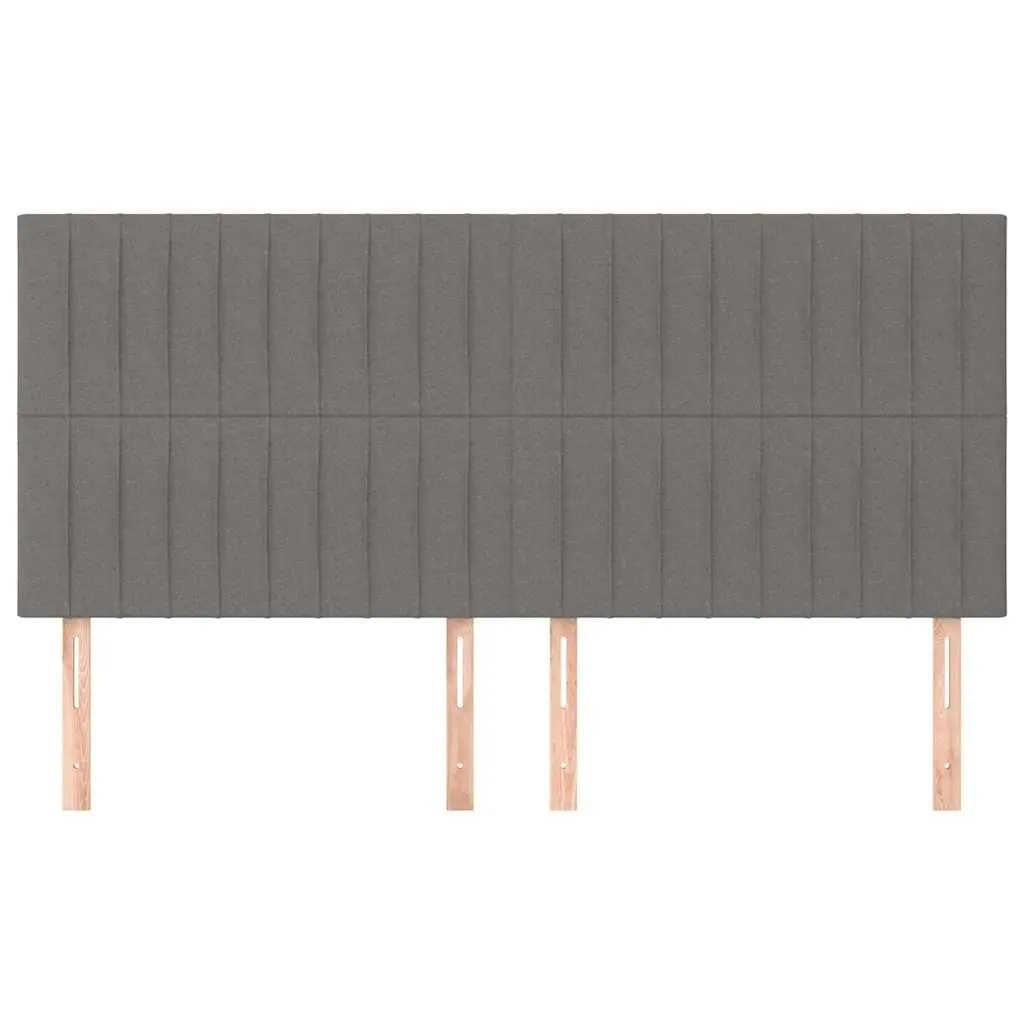 Headboard Dark Grey 200x5x118128 cm Fabric Bedroom Bed Head with Wooden Legs