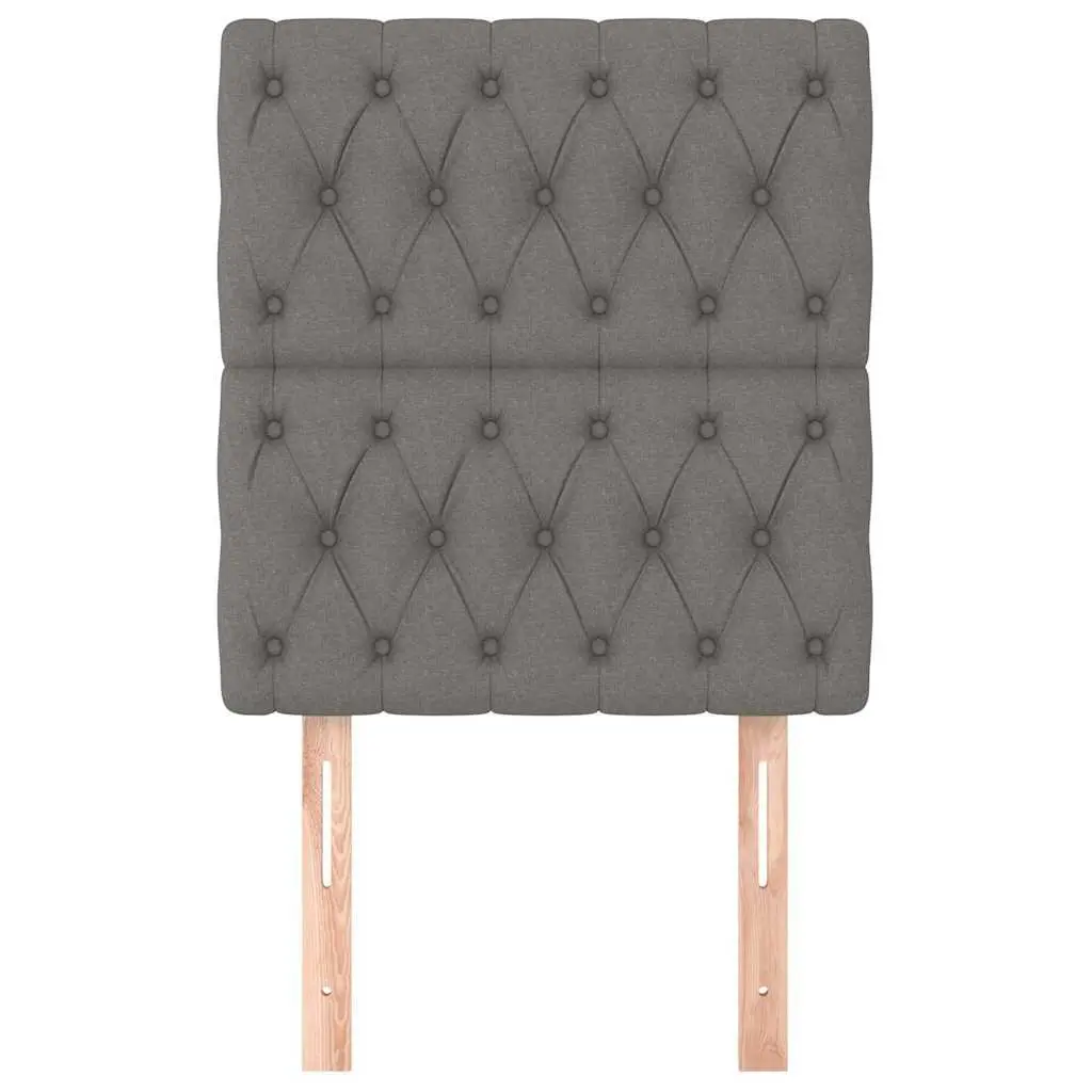 Adjustable Dark Grey Fabric Headboard with Wooden Legs