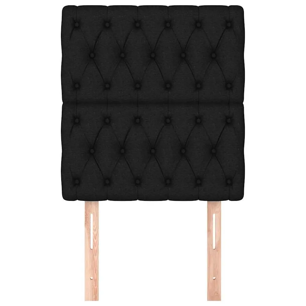 Black Fabric Headboards Set of 2 for Comfort