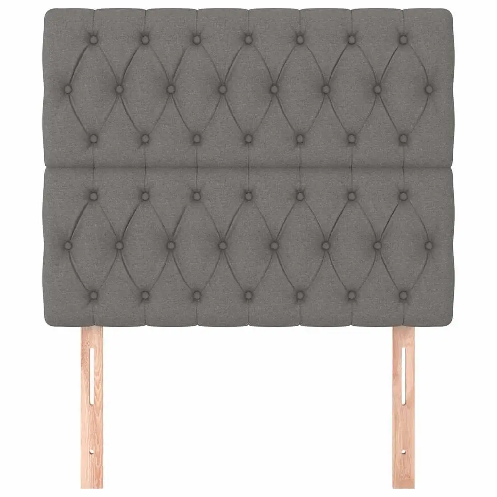 Fabric Headboard Grey Adjustable Height Bedroom Bed Back Support Wooden Legs