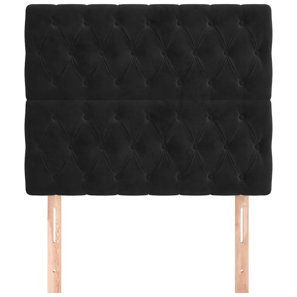 Black Velvet Headboard 100cm with Adjustable Height