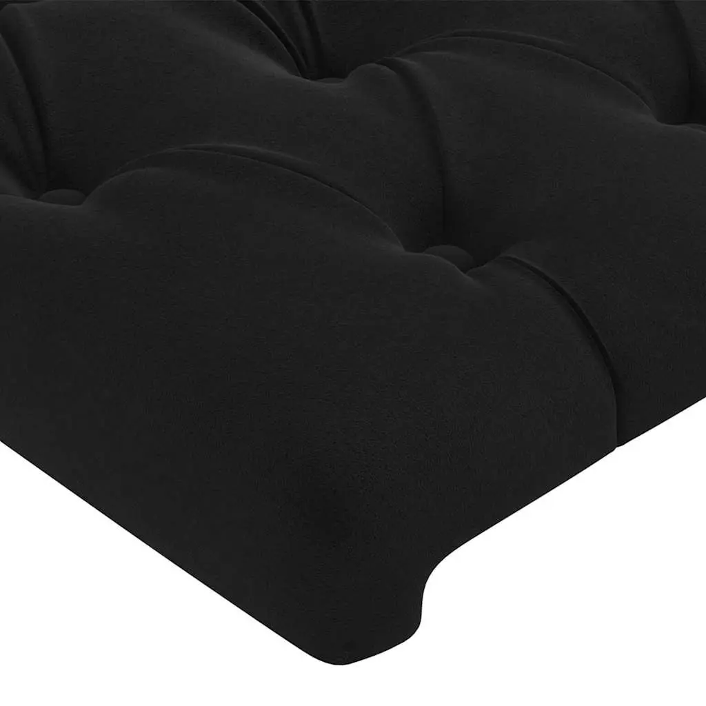 Black Velvet Headboard with Adjustable Height 200cm