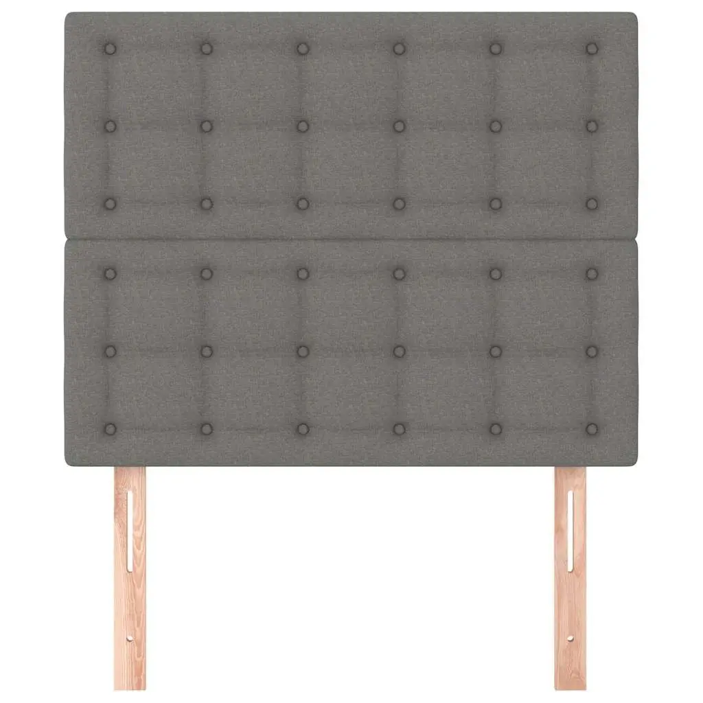 Grey Fabric Adjustable Height Headboard with Wooden Legs