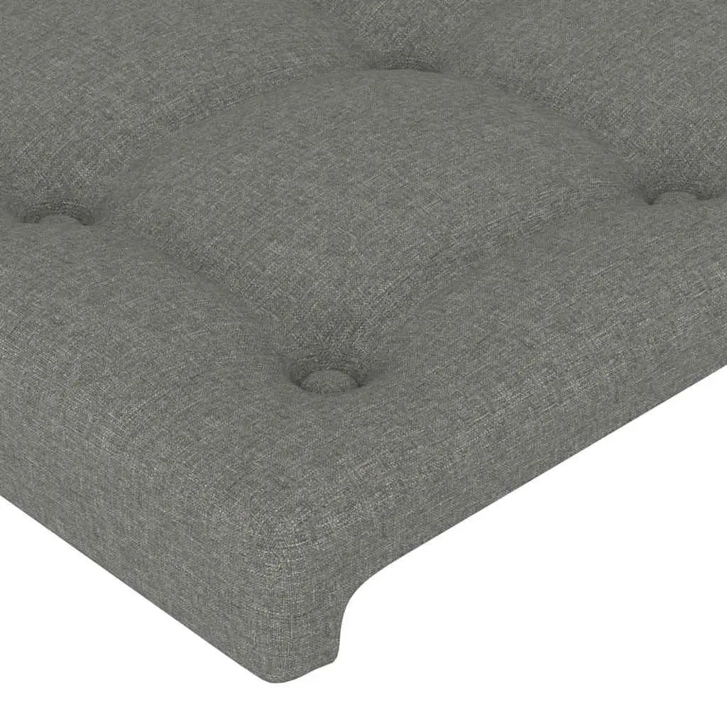 Grey Fabric Adjustable Height Headboard with Wooden Legs