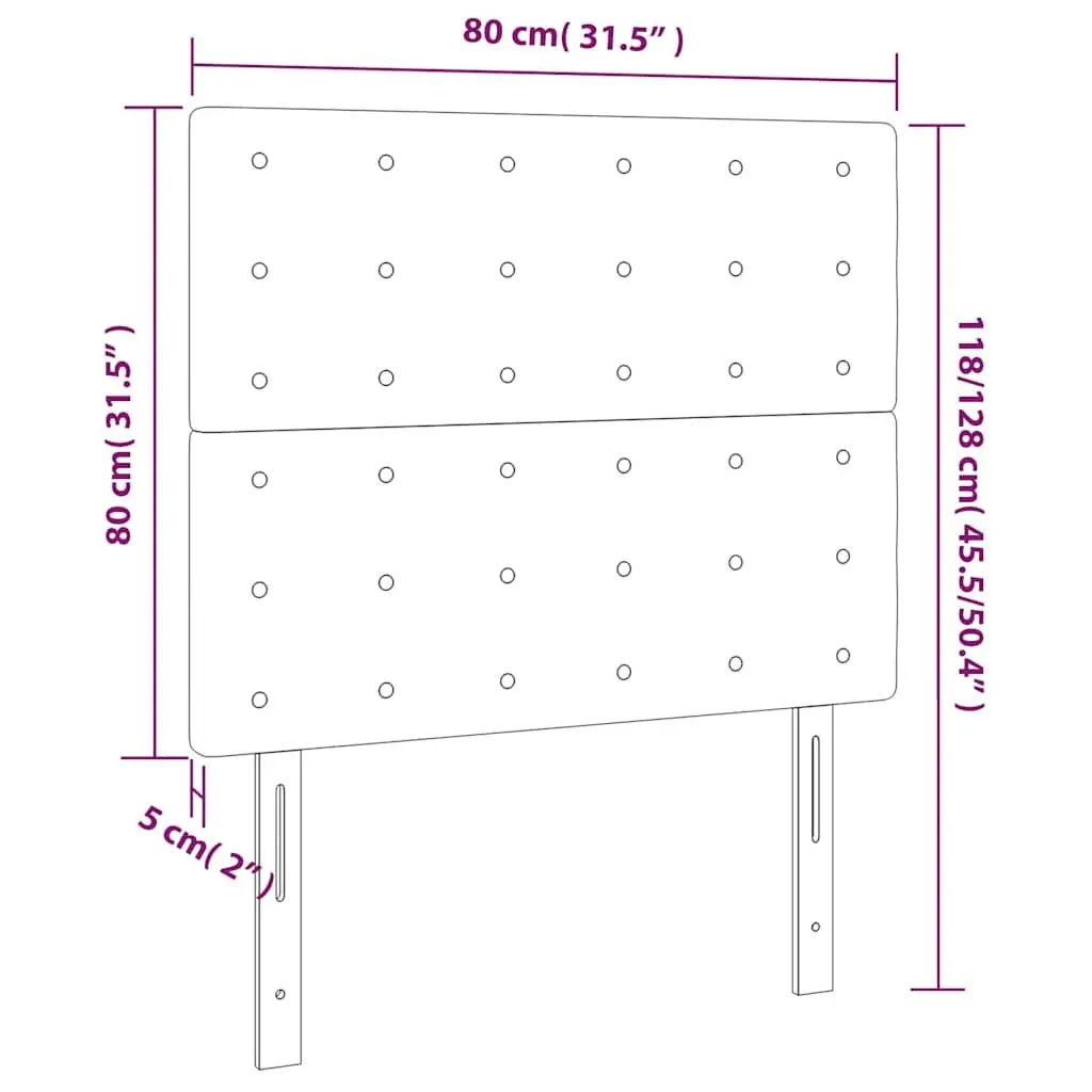 Grey Fabric Adjustable Height Headboard with Wooden Legs